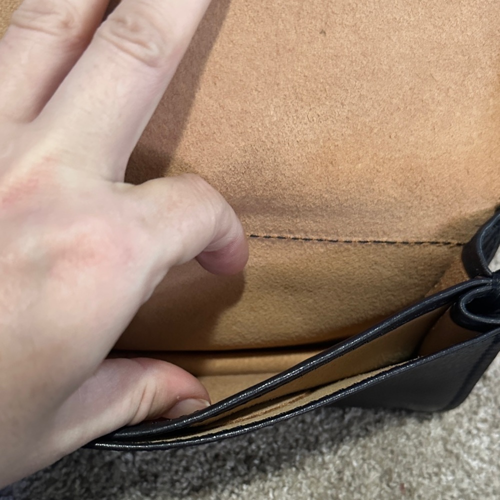 Giani Bernini Black Pebbled Leather Monogrammed Wallet Clutch - Picture 5 of 8
